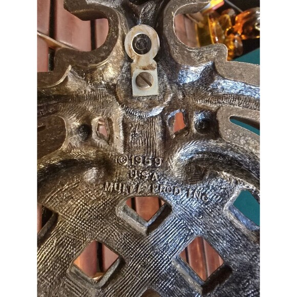 Vintage 1959 Ornate Wall Sconce Candle Holder Hollywood Regency Multi Prod Inc - Picture 9 of 9